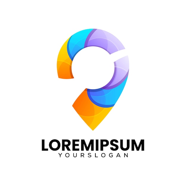 Kolorowy projekt logo gradientu lokalizacji
