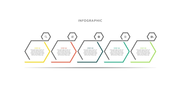 Plik wektorowy kolorowy projekt szablonu infografiki biznesowej