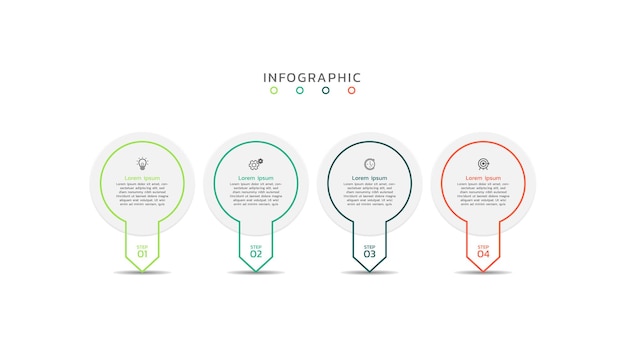 Plik wektorowy kolorowy projekt szablonu infografiki biznesowej