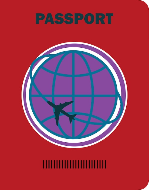Kolorowy Przykład Szablonu Paszportu Międzynarodowego Passport Vector
