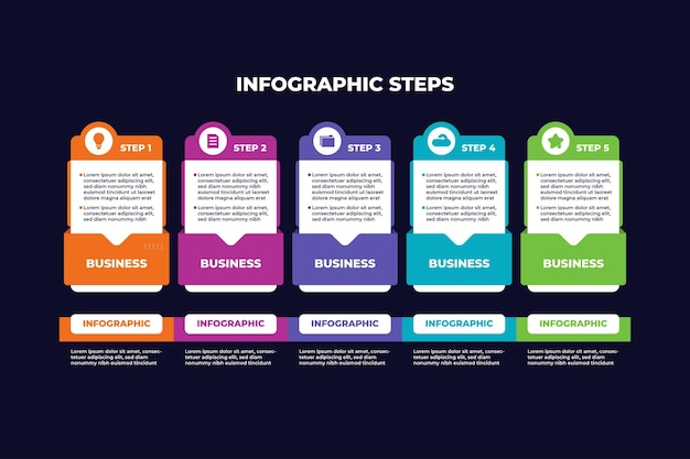 Kolorowy Stół Biznesowy Infografika