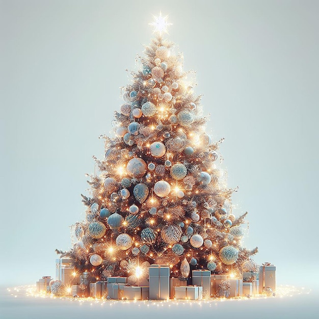 Plik wektorowy kolorowy świąteczny elegancki xmas xmas święte drzewo bożonarodzeniowe scena ilustracja wektorowa obraz tapety