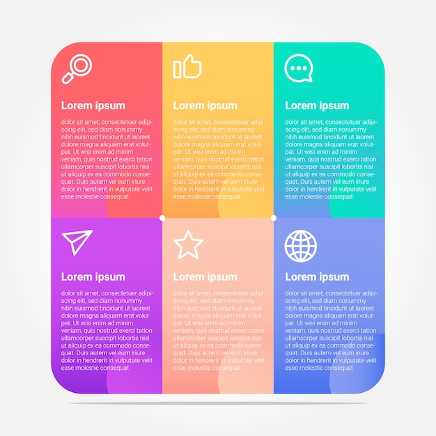 Kolorowy Szablon Biznes Infographic