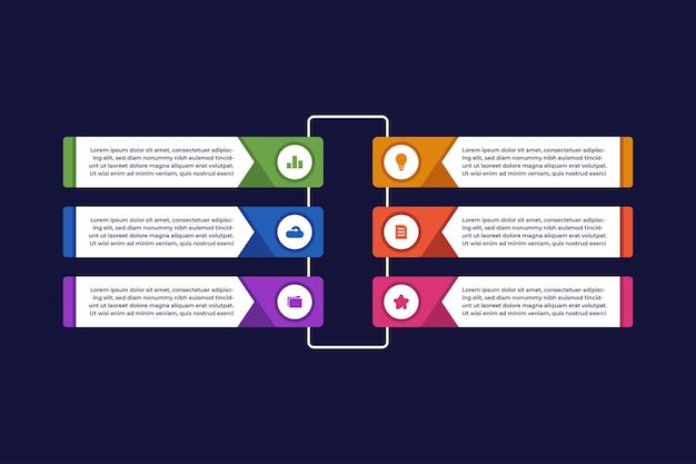 Kolorowy Szablon Biznesowy Infografika