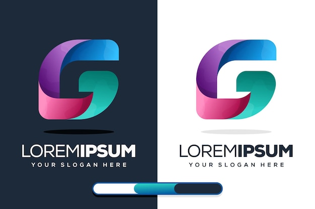 kolorowy szablon logo litery g