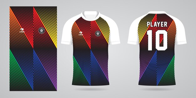 kolorowy szablon projektu sportowego jersey