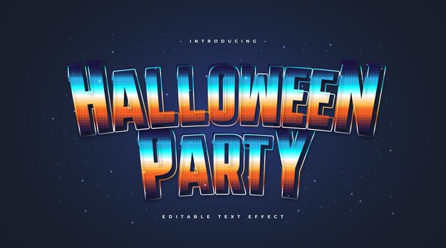 Kolorowy Tekst Na Halloween W Stylu Retro Z Efektem Musującym