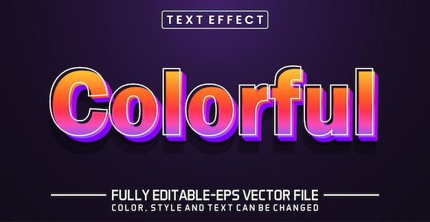 Kolorowy tekst w kolorowym stylu retro z efektem świecącego neonu