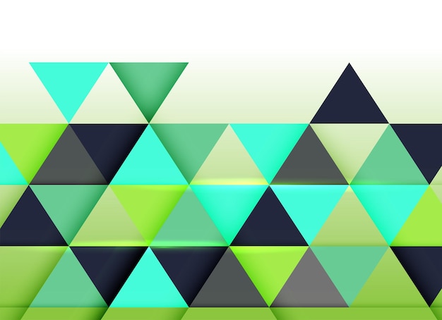 Plik wektorowy kolorowy trójkątny projekt z zielonymi i niebieskimi kolorami.
