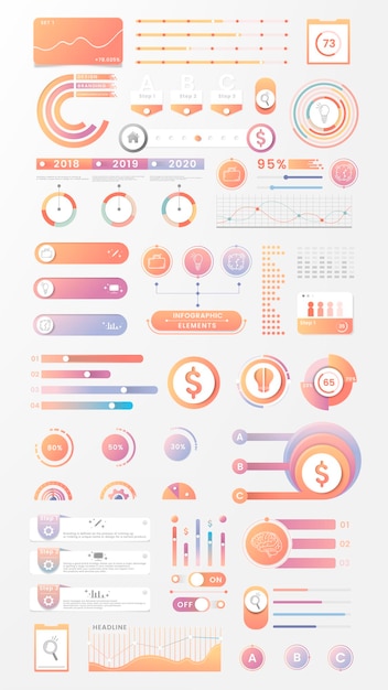 Kolorowy Wektor Projektu Elementu Infografiki