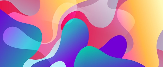 Kolorowy wektorowy gradient abstrakcyjny kreatywny baner w minimalnym i prostym modnym stylu z kształtami fal Wektorowy układ projektowy dla prezentacji ulotki plakaty tło zaproszenia do sprawozdania rocznego