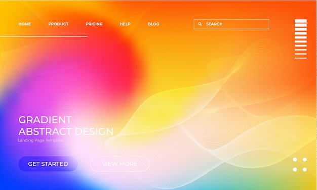 Kolorowy wektorowy gradient abstrakcyjny tło do projektowania strony docelowej