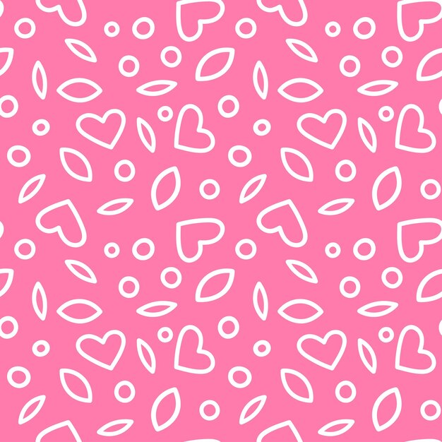 Plik wektorowy kolorowy wektorowy wzór serc na różowym tle