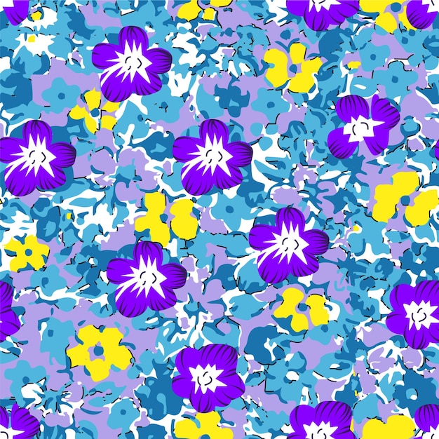 Kolorowy wzór bezszwowego tektylnego tła z kwiatów