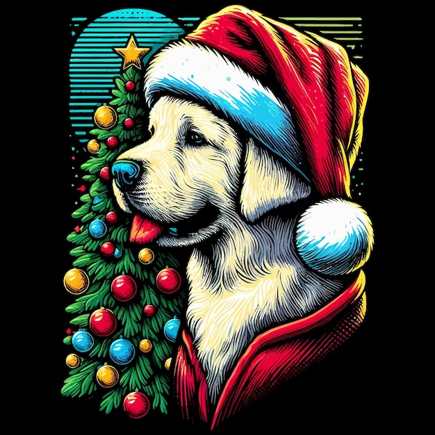 Plik wektorowy kolorowy zestaw wektorowy świątecznych szczeniąt świąteczne stroje dla psów uroczy pies z kapeluszem świętego mikołaja renifer