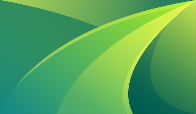 Kolorowy zielony gradient fali tła