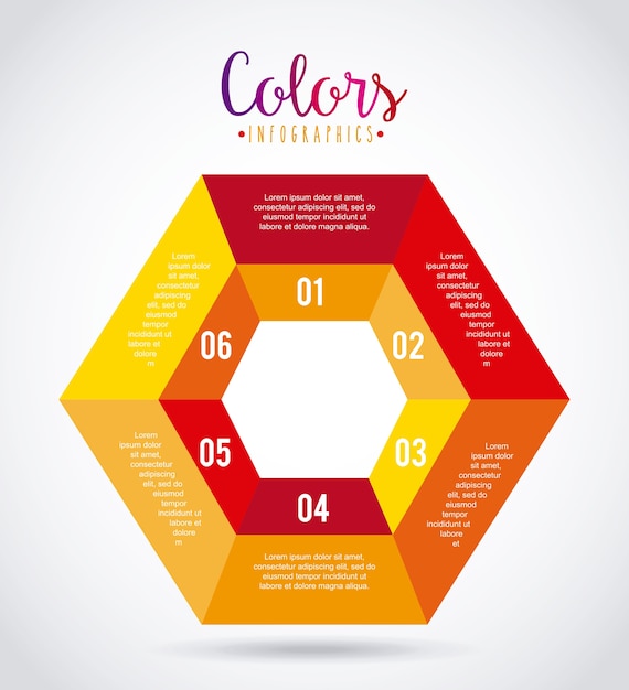 Plik wektorowy kolory infografiki