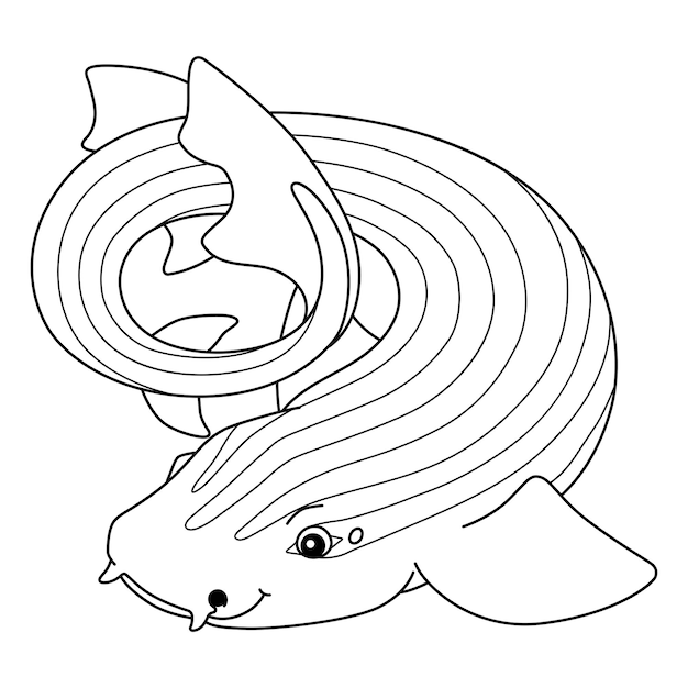 Plik wektorowy kolorystyka dla dzieci o pijamach rekinów