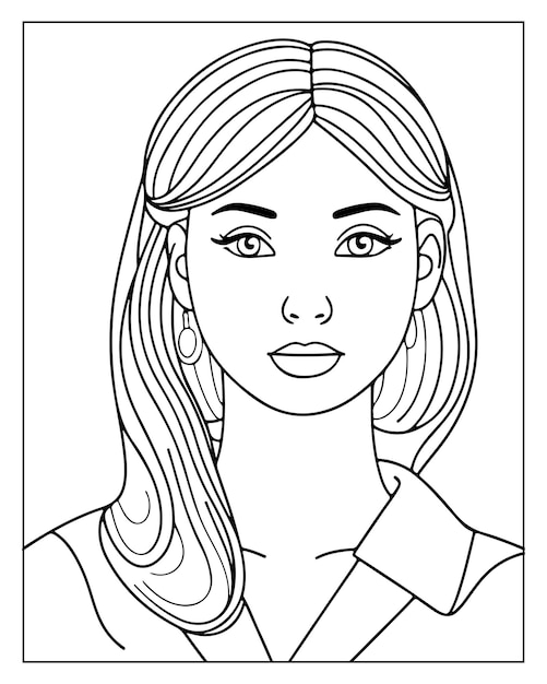 Koloryzacja Cute Women Vector_ Dzień Matki