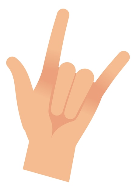 Kołysanie dłoni gest płaska ikona Symbol rocka