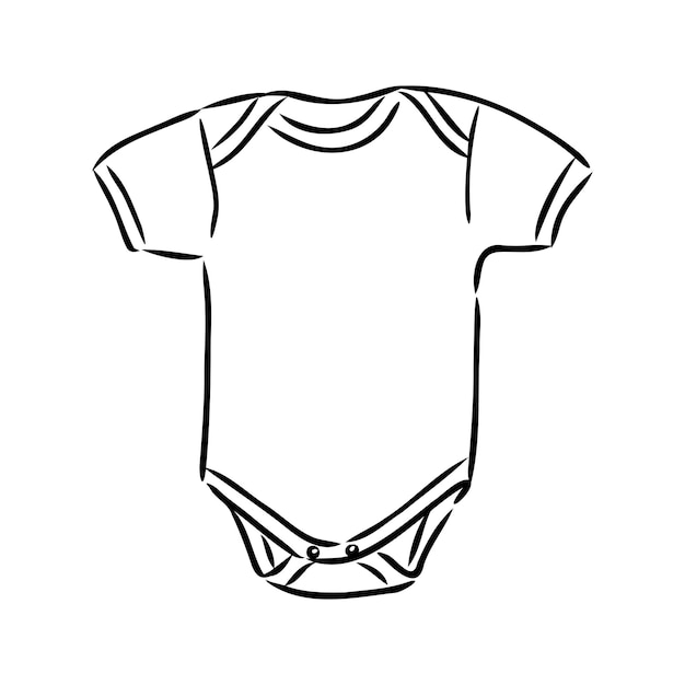 Plik wektorowy kombinezon. szkic body niemowlęce. body dla niemowląt. wektor body. szablon odzieży dla dzieci. możesz go użyć jako makiety w swoich projektach.