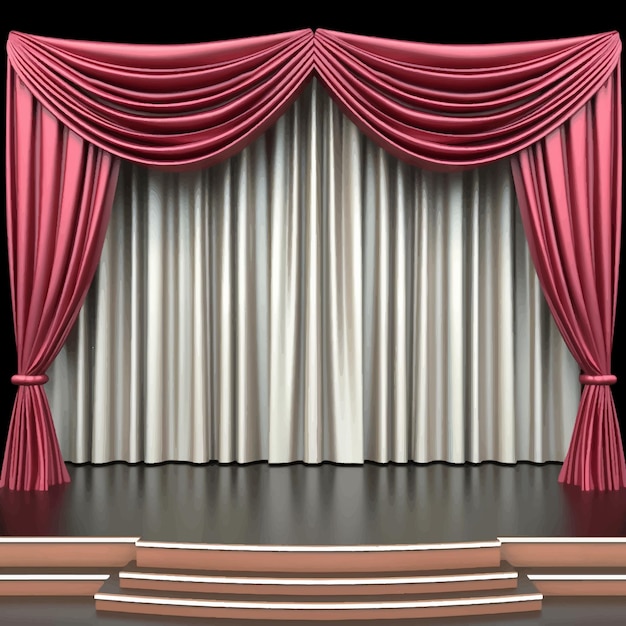Plik wektorowy komedia aksamitna opera światło reflektorów teatr teatr sceniczny akt ogłoszenie publiczność zasłona film