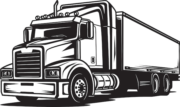 Plik wektorowy komercyjne przewozy ciężarowe w świecie po covid platooning ciężarówek zwiększa wydajność w ciężarówkach komercyjnych