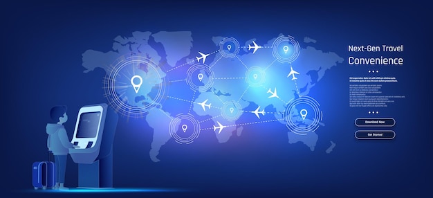 Komfort podróży nowej generacji z interaktywnym kioskiem i globalną mapą łączności