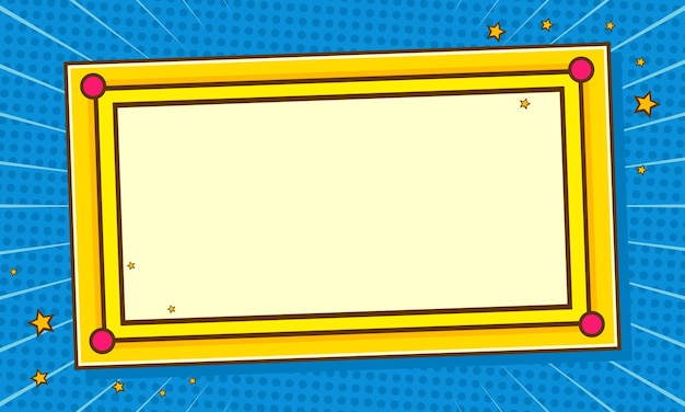 Komiks kreskówka rama szablon tło projektu