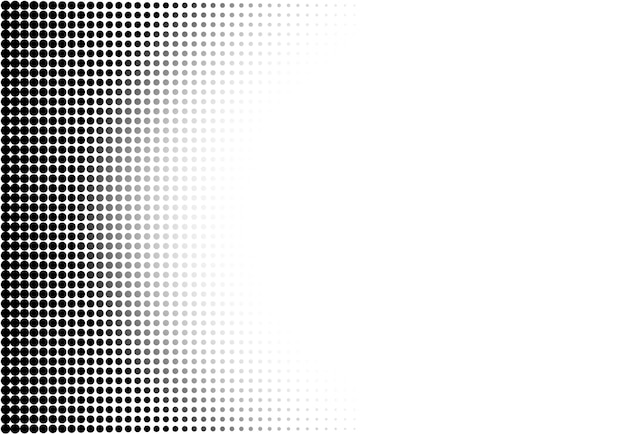 Plik wektorowy komiksowy gradient promieniowy pop-artu czarno-biały wzór kropek z efektem półtonów tło zanikające w półtonach