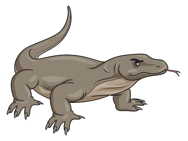 Plik wektorowy komodo dragon cartoon