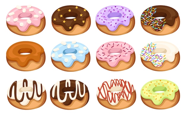 Komplet kreskówka kolorowe pączki