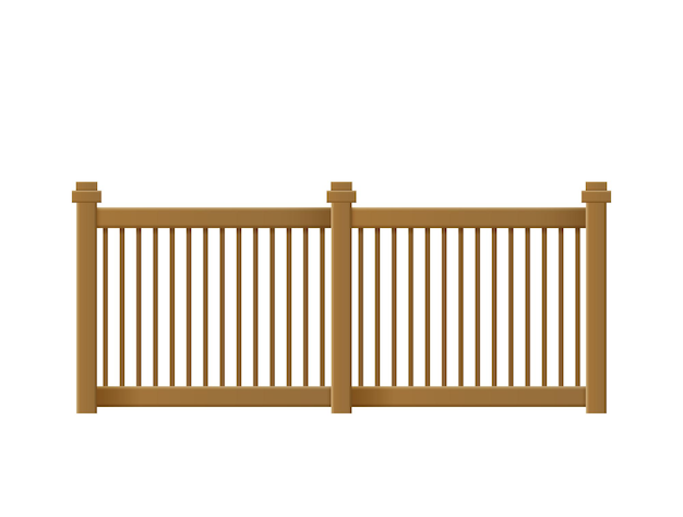 Kompozycja balustrady balkonowej z realistycznym widokiem z przodu obrazu dekoracyjnego ogrodzenia w stylu kutym na białym tle ilustracji wektorowych