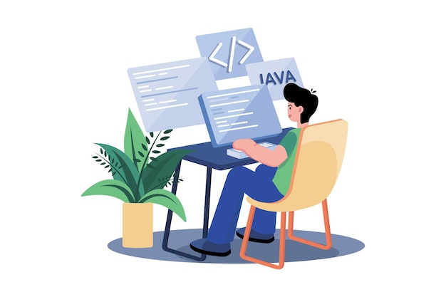 Komputer do programowania programistycznego Man Coder