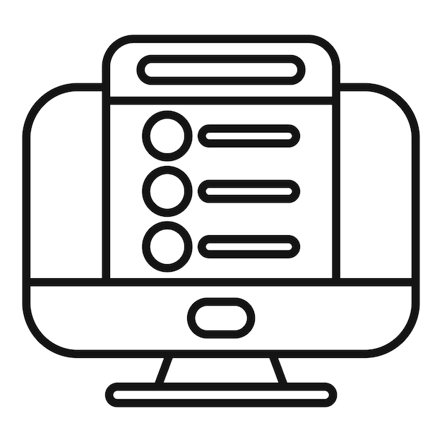 Komputer wyświetlający ankietę internetową do badań rynkowych