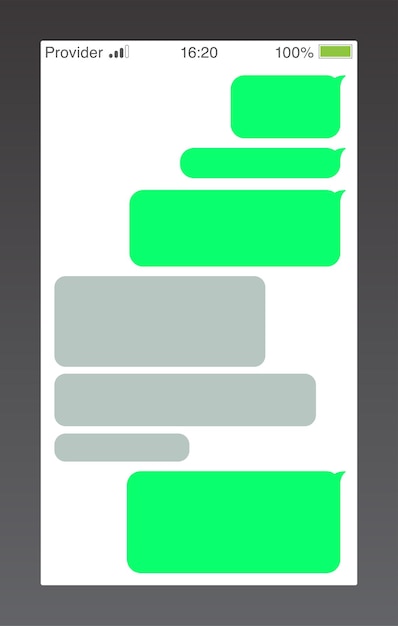 Plik wektorowy komunikator dymki usług krótkich wiadomości tekstowe pola sms czatu pusty szablon dymków wiadomości