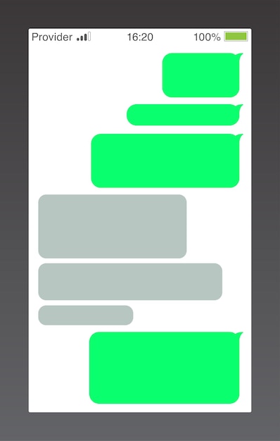 Komunikator Dymki Usług Krótkich Wiadomości Tekstowe Pola Sms Czatu Pusty Szablon Dymków Wiadomości