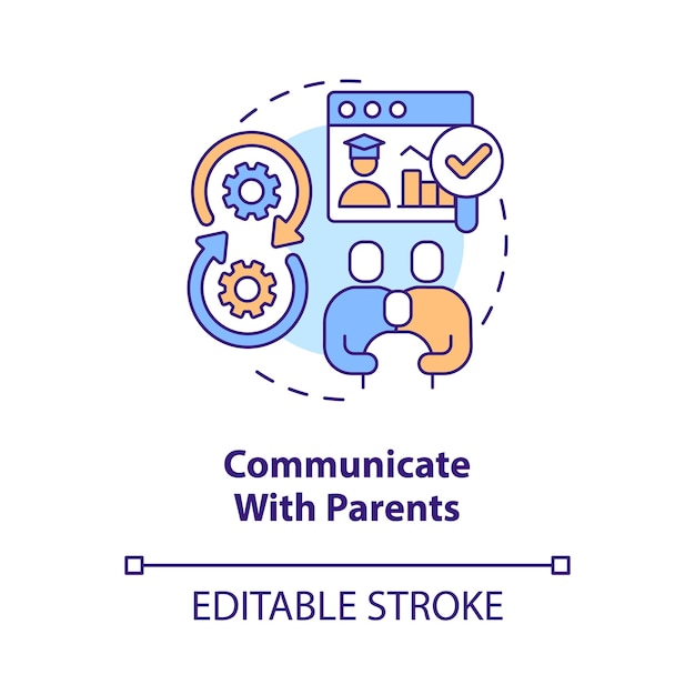 Komunikuj Się Z Ikoną Koncepcji Rodziców