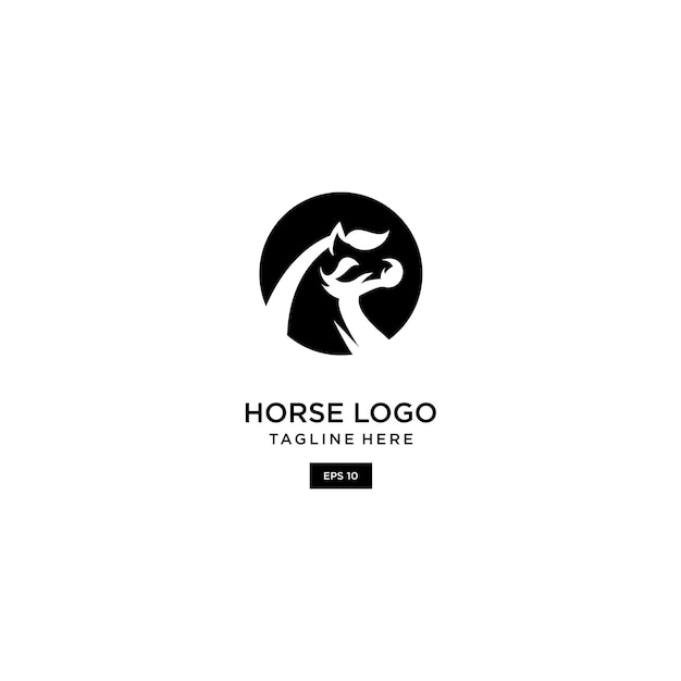 Koń Logo Ikona Szablon Projektu Ilustracji Wektorowych