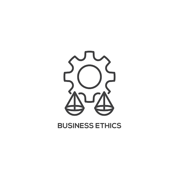 Plik wektorowy koncepcja biznesowa ikony etyki biznesowej nowoczesny znak linearny piktogram konturowy symbol prosty cienka linia wektorowy szablon elementu projektowania