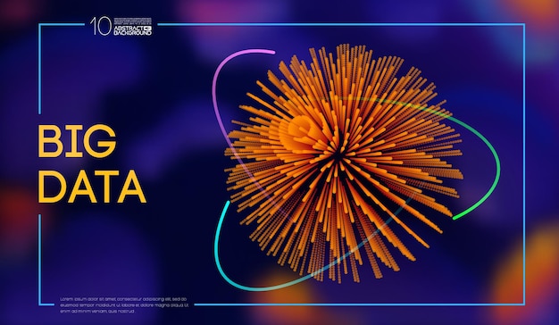 Koncepcja Bloku Elektronicznego Informacji Kolorowe Dane. Wektor Nauk Behawioralnych Sztucznej Inteligencji. Big Data Edukacji Kryptowalut. Eps 10