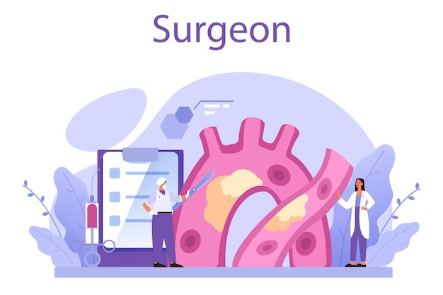 Koncepcja Chirurga Lekarz Wykonujący Operacje Medyczne Profesjonalny Specjalista Medyczny Umów Się Na Wizytę Online Konsultacje W Domu Wywołanie Konferencji Ilustracja Wektorowa Na Białym Tle