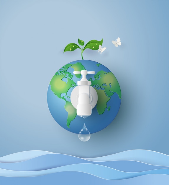 Koncepcja eco i wolrd dzień wody