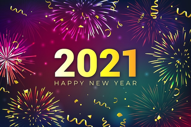 Koncepcja fajerwerków nowy rok 2021