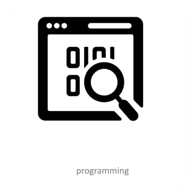 koncepcja ikony programowania i kodowania