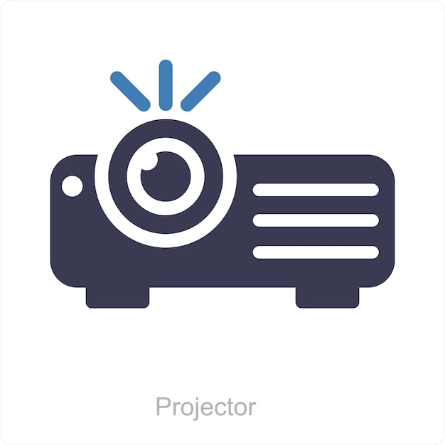 Koncepcja ikony projektora i urządzenia