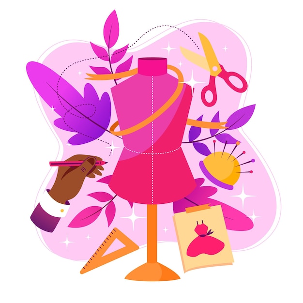 Koncepcja ilustracji projektanta mody