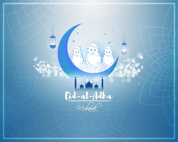 Koncepcja Ilustracji Wektorowych Eid Al Adha, Znana Również Jako Bakra Eid