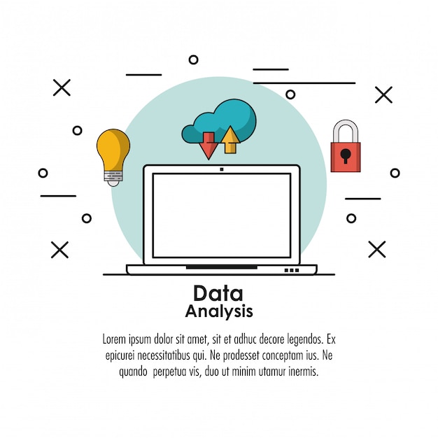 Plik wektorowy koncepcja infografika analizy danych