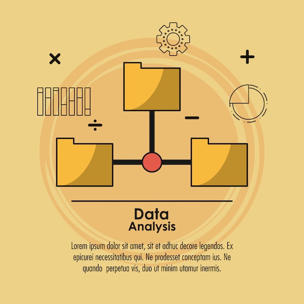 Plik wektorowy koncepcja infografika analizy danych
